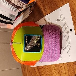 FAR OUT Goorin Bros. Lime KRAZY COLORS Loud Lizard The Farm Collex Trucker NWT